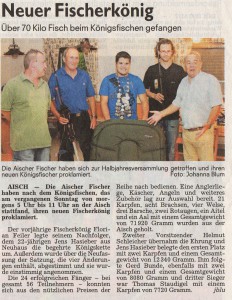 Zeitungsartikel vom Königsfischen